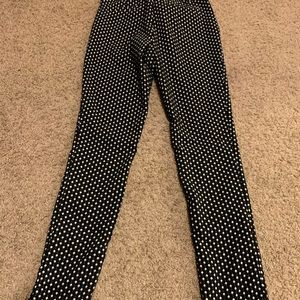 polka dot squares office pants
